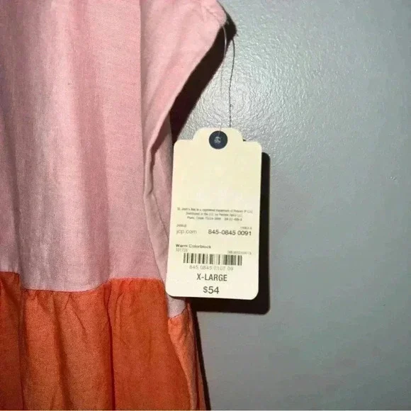 St. John’s Bay Warm Colorblock Linen Sundress, size XL - Picture 7 of 8